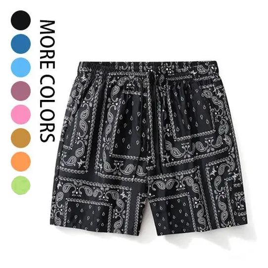 Men's Paisley Pattern Drawstring Short Beach Short
