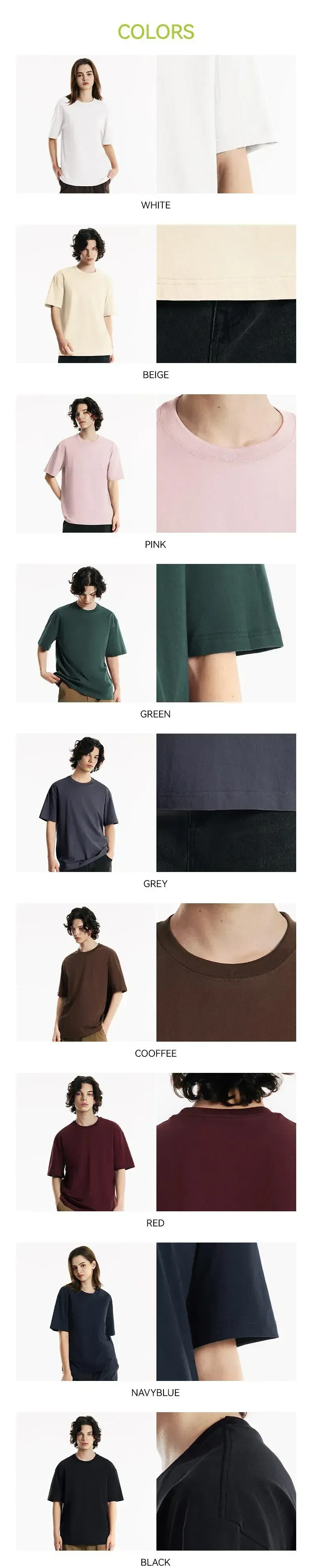 MIDMX Men's 230G 100% Cotton Heavyweight Round Neck Short-Sleeve Casual Top, Unisex Loose Fit Soft Vintage Plant Dyed Solid Color Fade-Proof Versatile Everyday Wear Basic Tee