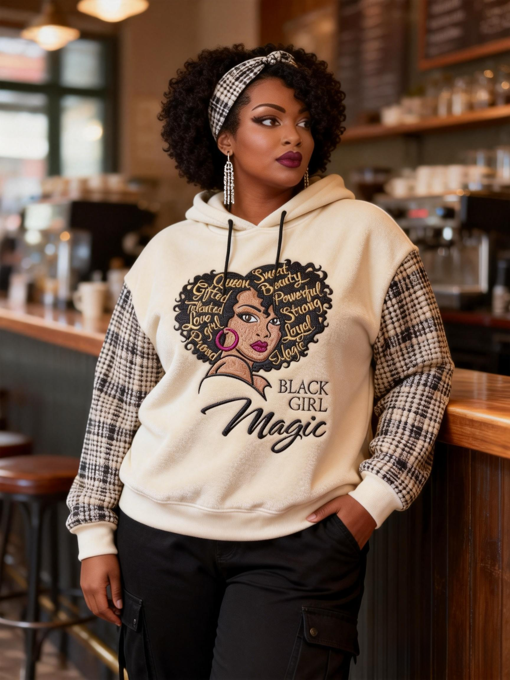 Black Girl Magic Embroidered Hoodie