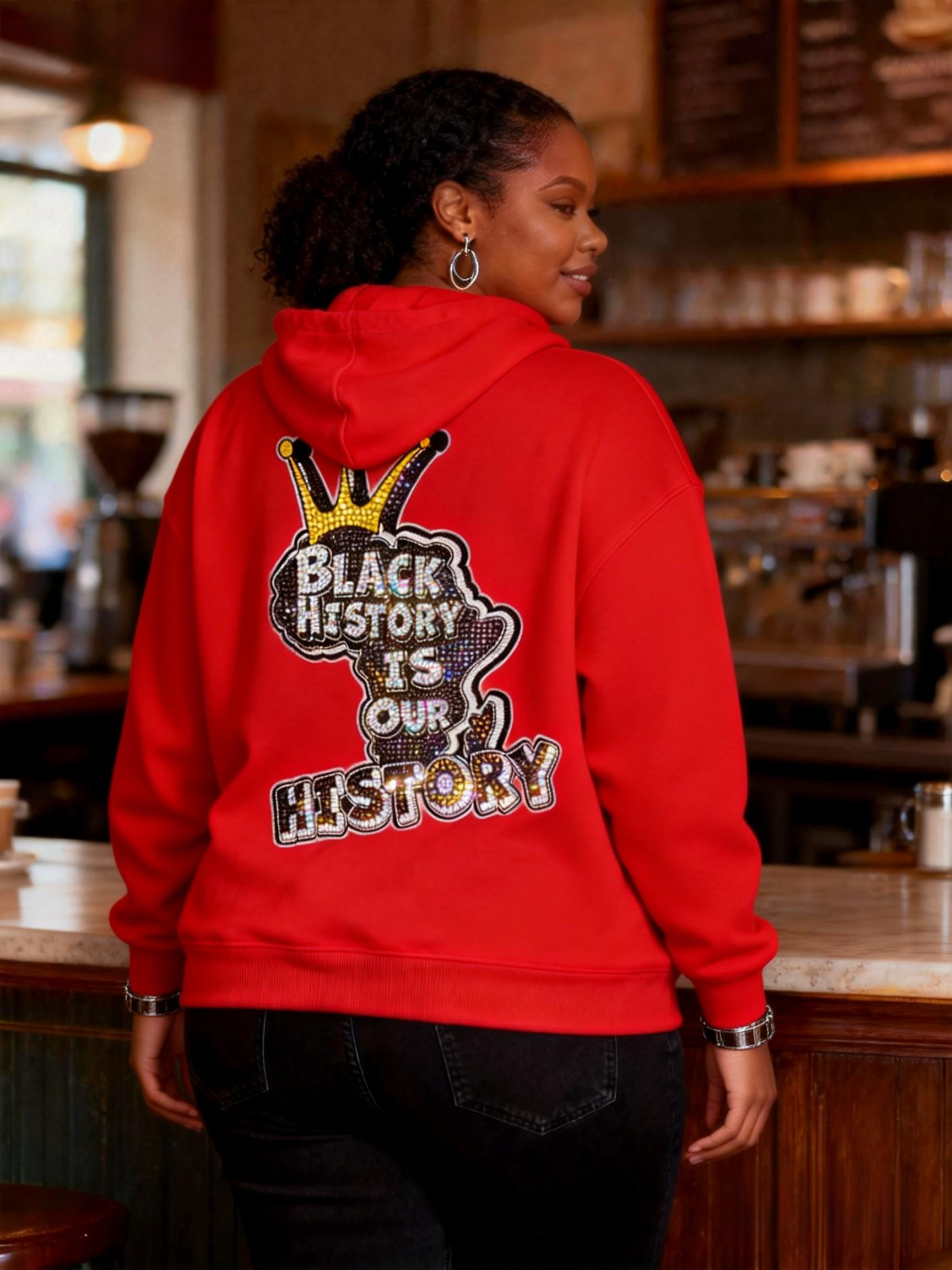  “Black History Is Our History” Sequin Long Sleeve Hoodie