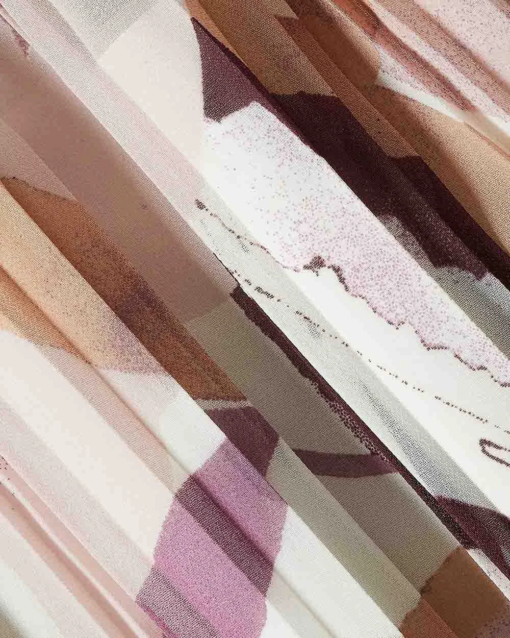 Pleated High-Rise A-Line Maxi Skirt