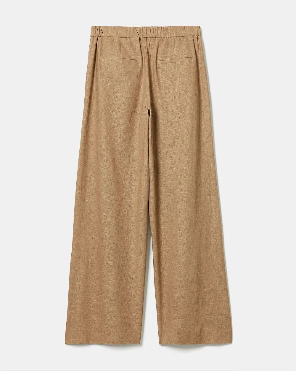 Linen-Blend Mid-Rise Wide-Leg Pant