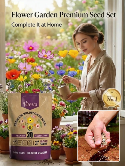 Premium 4-Season Mixed Flower Seeds (50 Varieties)🌷 |Sprouts in 7 Days, Blooms in 30 | 95% Germination & Beginner Friendly