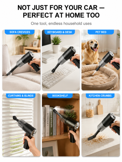 Latest Aerospace-Grade Brushless Vacuum | 45,000PA Extreme Suction, Sweeps All Dirt in One Go!