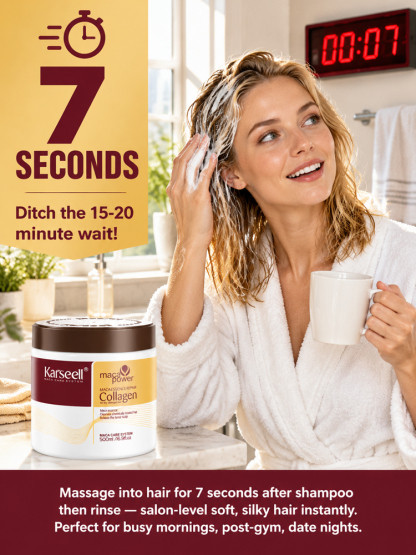 Karseell™  Deep Sea Collagen Hair Mask | 7-Sec Rescue for Salon-Quality Liquid Hair!