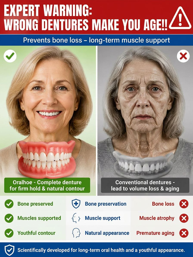 Next-Gen Smart Soft Silicone Dentures | 30-Sec At-Home Custom Fit for an Instantly Youthful, Confident Smile!