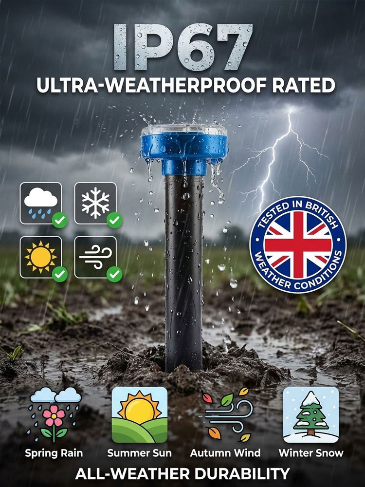 PestLab™ Solar Rodent Repeller: Plug & Play for 10-Year Pest-Free Protection!