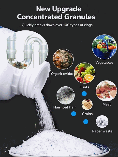 【Unclogs in 20 Seconds】💦🌊Powerful drain cleaner co-developed by a top chemical engineering school and a professional cleaning brand!