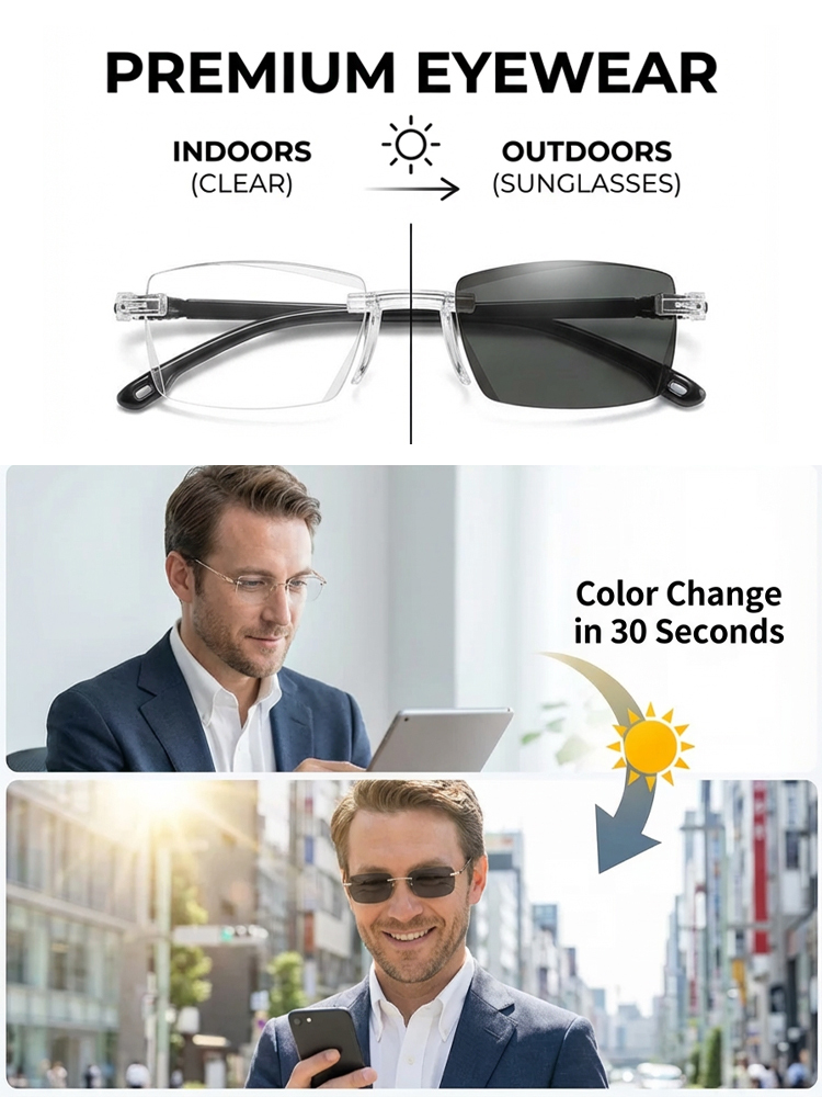 Photochromic Anti-Blue Light Reading Glasses👓🕶️ Final pivot piece—once-a-year super low price!🎉