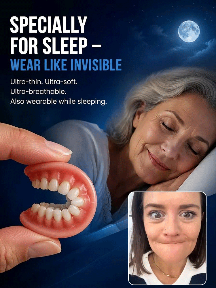 Next-Gen Smart Soft Silicone Dentures | 30-Sec At-Home Custom Fit for an Instantly Youthful, Confident Smile!