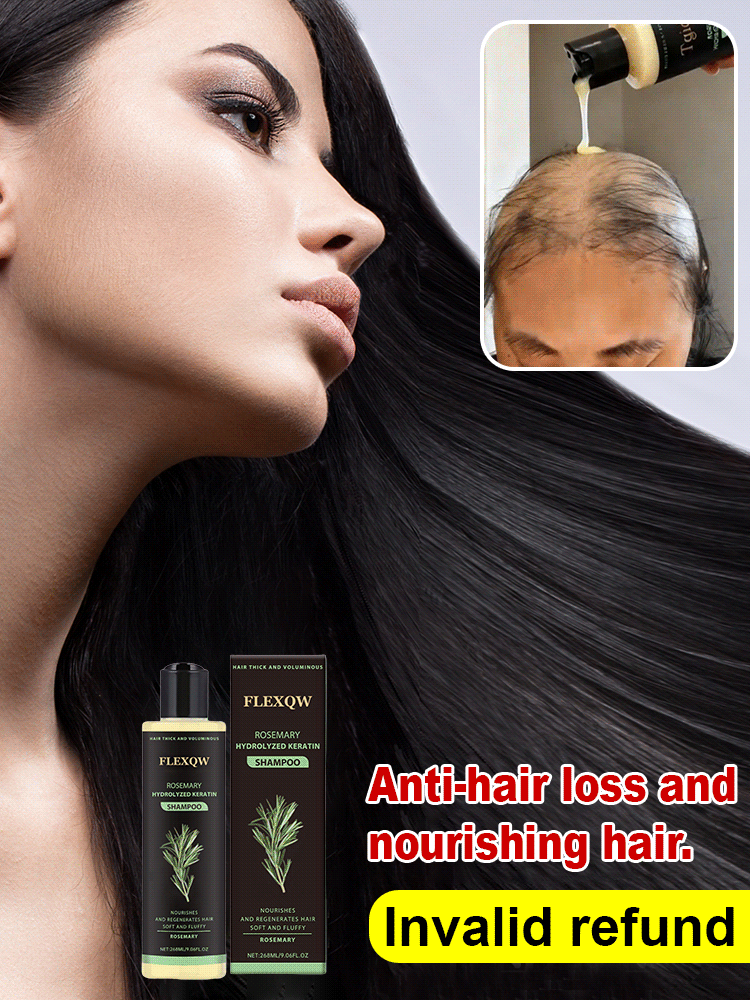 [Hair Growth and Intensification] Organic Rosemary Keratin Shampoo⭐The thinner your hair, the better it works—fuller in 2 weeks!