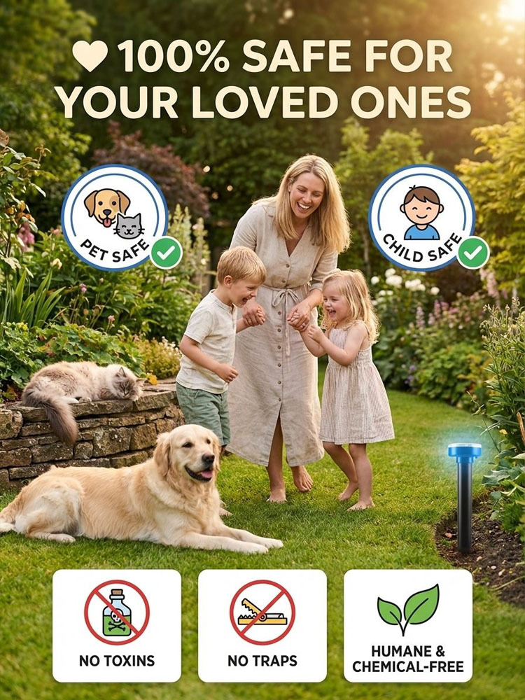 PestLab™ Solar Rodent Repeller: Plug & Play for 10-Year Pest-Free Protection!