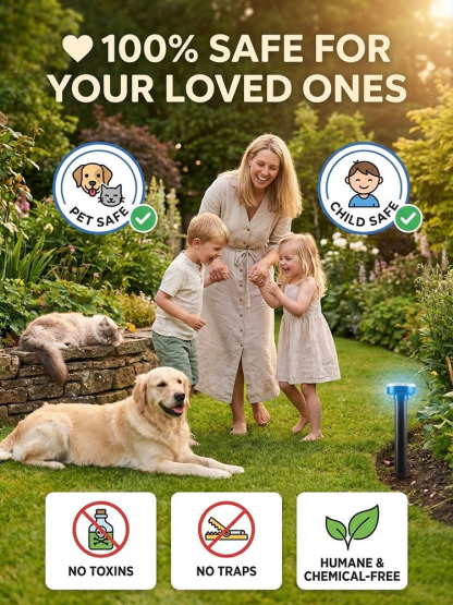 PestLab™ Solar Rodent Repeller: Plug & Play for 10-Year Pest-Free Protection!