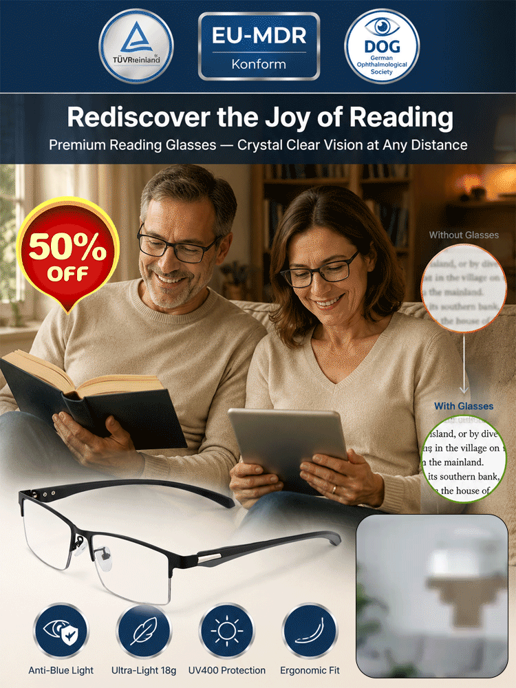AI Smart Auto-Focus Transition Glasses | 3-in-1 Adaptive Vision (0-1000°), 1-Sec Sun Shades, No Eye Exam Needed