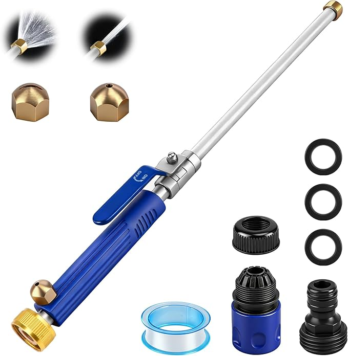 Aerospace-Grade Turbo Wand: Turns any hose into a power washer, blasting away 20-year grime in just 30s!