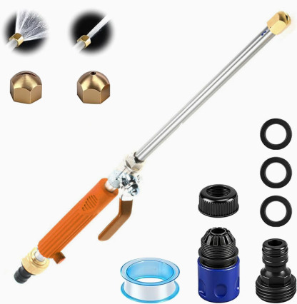 Aerospace-Grade Turbo Wand: Turns any hose into a power washer, blasting away 20-year grime in just 30s!