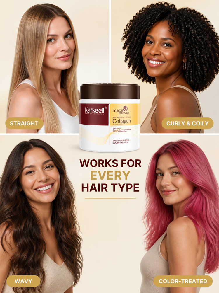 Karseell™  Deep Sea Collagen Hair Mask | 7-Sec Rescue for Salon-Quality Liquid Hair!
