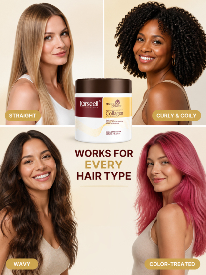 Karseell™  Deep Sea Collagen Hair Mask | 7-Sec Rescue for Salon-Quality Liquid Hair!