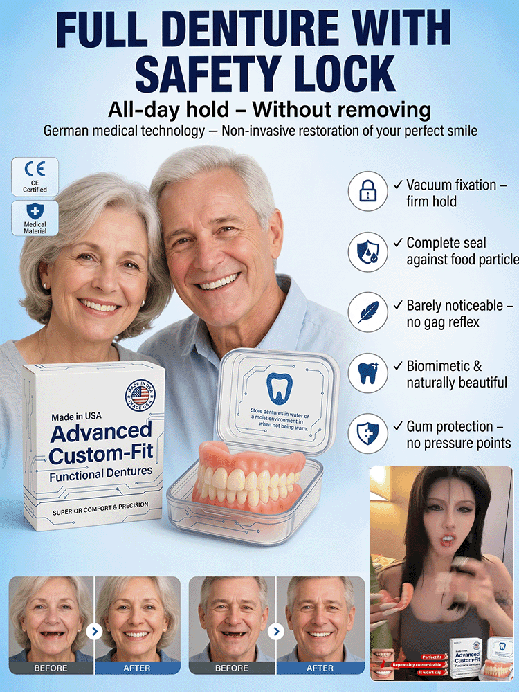 ADA Certified · Medical-Grade Full-Coverage Dental Aligners: 2-Minute At-Home Molding, Vacuum Lock, Eat Anything Without Slipping!