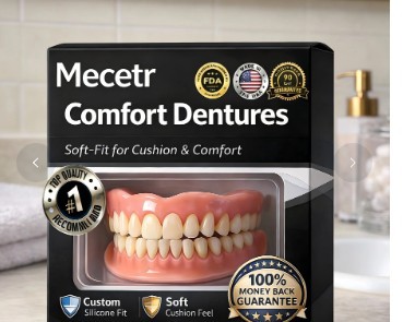 Premium Smart Custom Dentures: 2-Minute At-Home Molding, Vacuum Lock, Eat Anything Without Slipping!