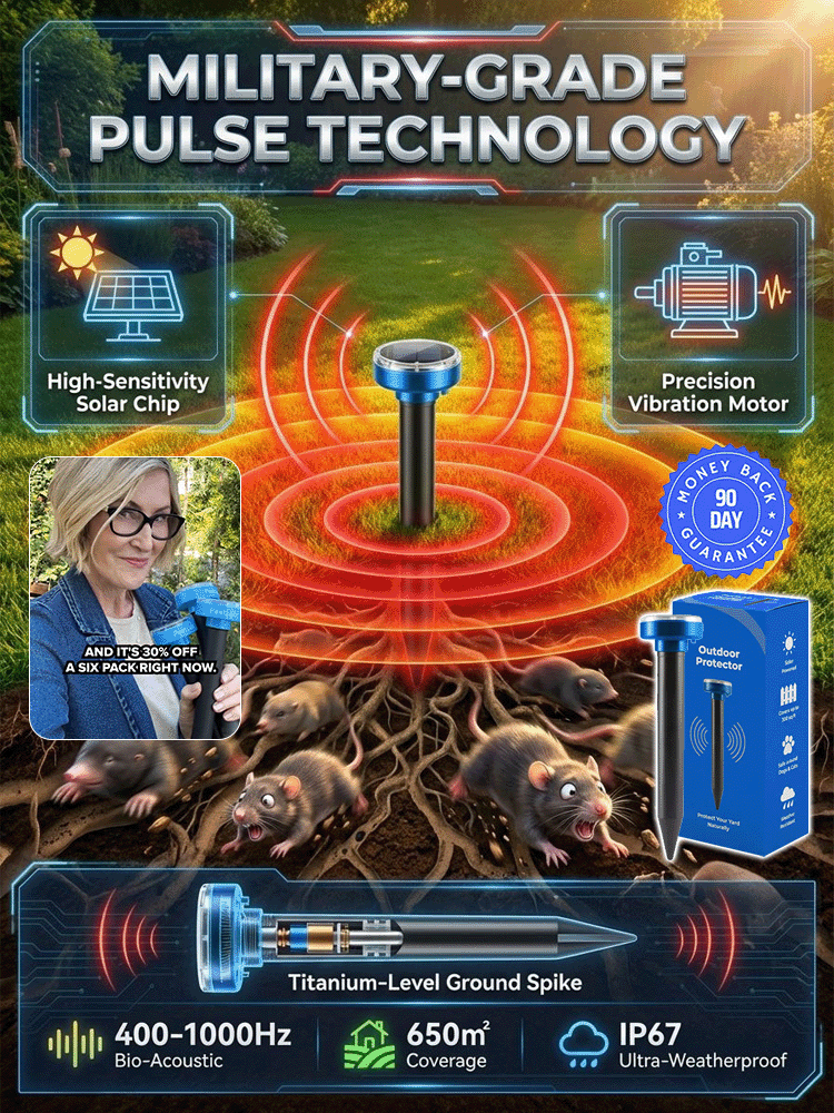PestLab™ Solar Rodent Repeller: Plug & Play for 10-Year Pest-Free Protection!