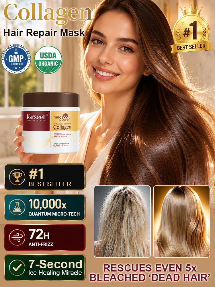 Karseell™  Deep Sea Collagen Hair Mask | 7-Sec Rescue for Salon-Quality Liquid Hair!