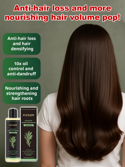 [Hair Growth and Intensification] Organic Rosemary Keratin Shampoo⭐The thinner your hair, the better it works—fuller in 2 weeks!