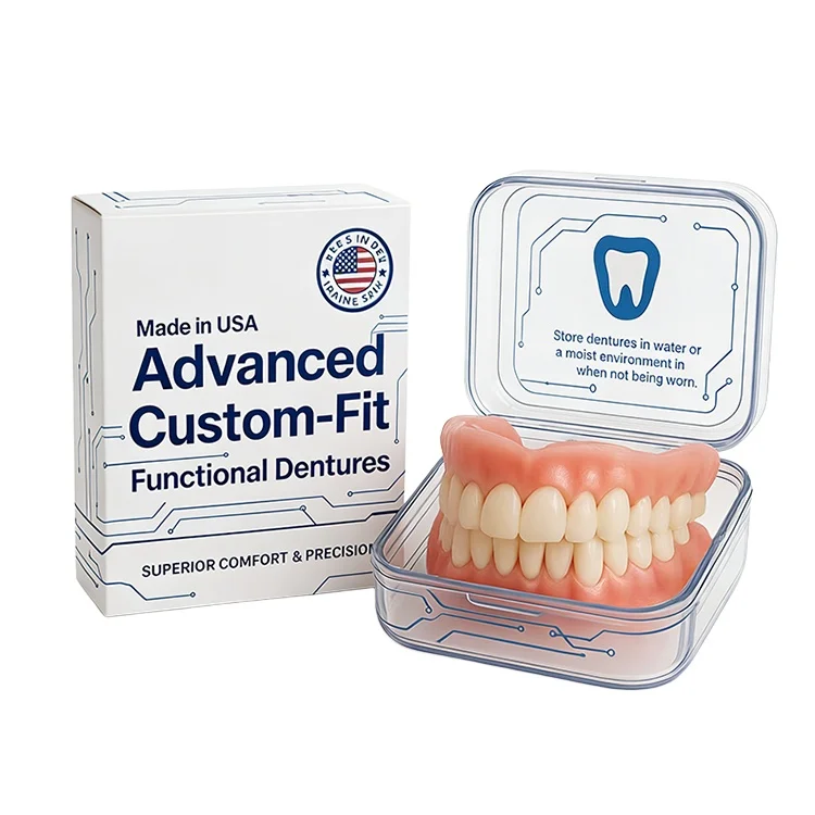 ADA Certified · Medical-Grade Full-Coverage Dental Aligners: 2-Minute At-Home Molding, Vacuum Lock, Eat Anything Without Slipping!
