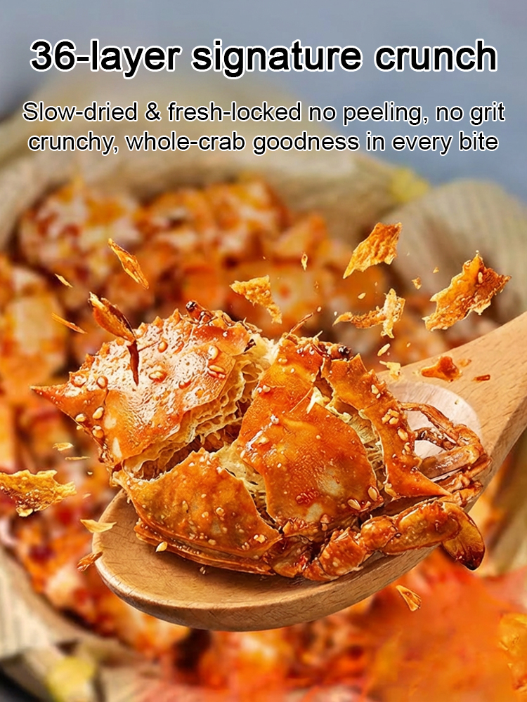 Alaskan Whole Crispy Crabs: The Deep-Sea Crunch Harvested Just 1 Month a Year—Supports Healthy Blood Pressure & Lipids!