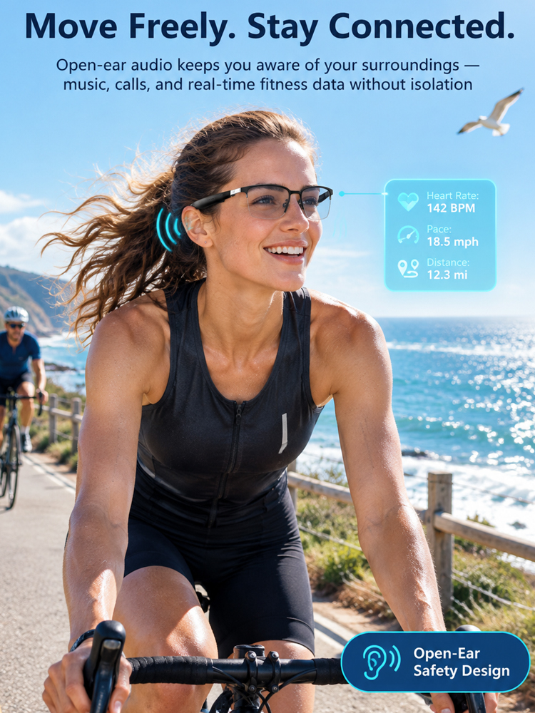 【Touch and Voice Control】Next-Gen AI Vision Glasses: 3-in-1 Reading, Sunglasses & AI Glasses. Features Auto-Focus & Smart Tint Tech!