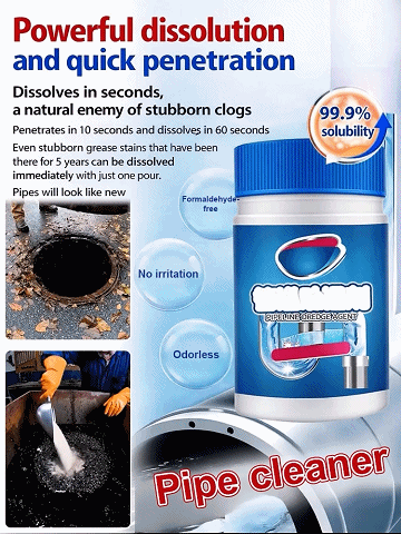 【Unclogs in 20 Seconds】💦🌊Powerful drain cleaner co-developed by a top chemical engineering school and a professional cleaning brand!