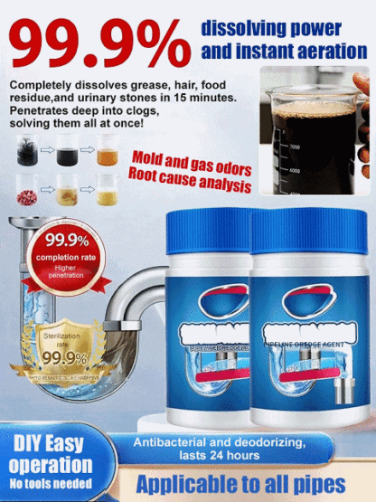 【Unclogs in 20 Seconds】💦🌊Powerful drain cleaner co-developed by a top chemical engineering school and a professional cleaning brand!