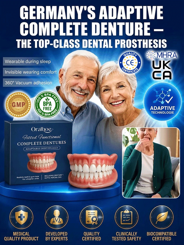 Next-Gen Smart Soft Silicone Dentures | 30-Sec At-Home Custom Fit for an Instantly Youthful, Confident Smile!