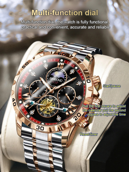 🌍⌚A must-have luxury watch for successful men, with global auto time adjustment.