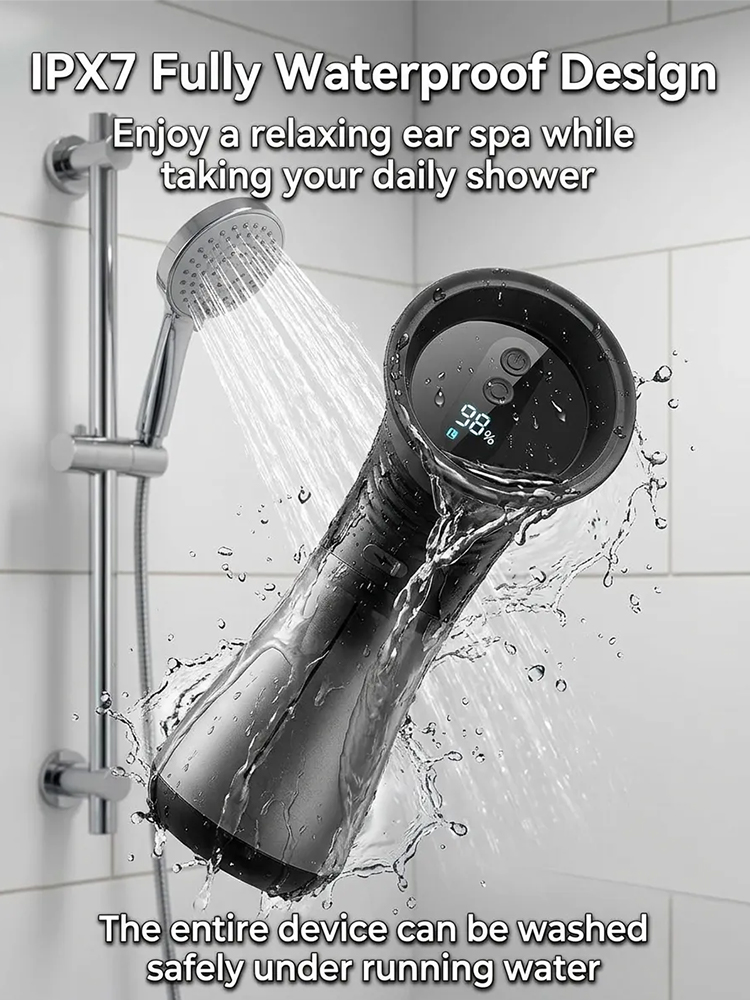 Portable Electric Ear Cleaner: Painlessly flush out stubborn earwax in 3 seconds, and say goodbye to clogged and itchy ears!