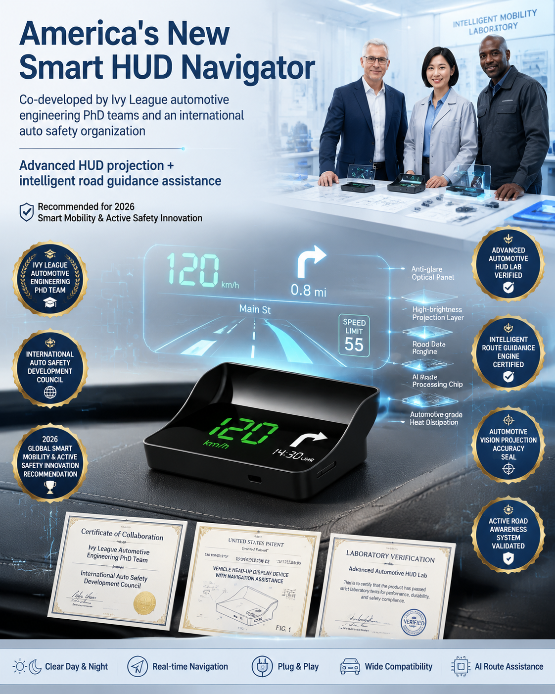 [AI Smart In-Car HUD] Instantly Upgrade Your Car with Million-Dollar Supercar HUD Tech!