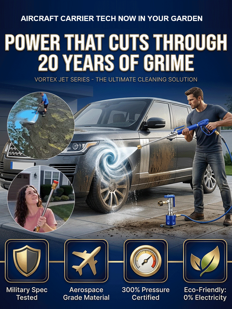 Aerospace-Grade Turbo Wand: Turns any hose into a power washer, blasting away 20-year grime in just 30s!