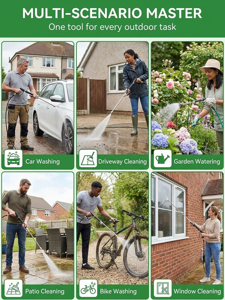 Aerospace-Grade Turbo Wand: Turns any hose into a power washer, blasting away 20-year grime in just 30s!