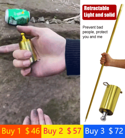 Telescopic deformation metal rod