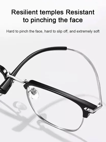 【Blocks 99.9% of harmful blue light】Automatic zoom blue light blocking reading glasses