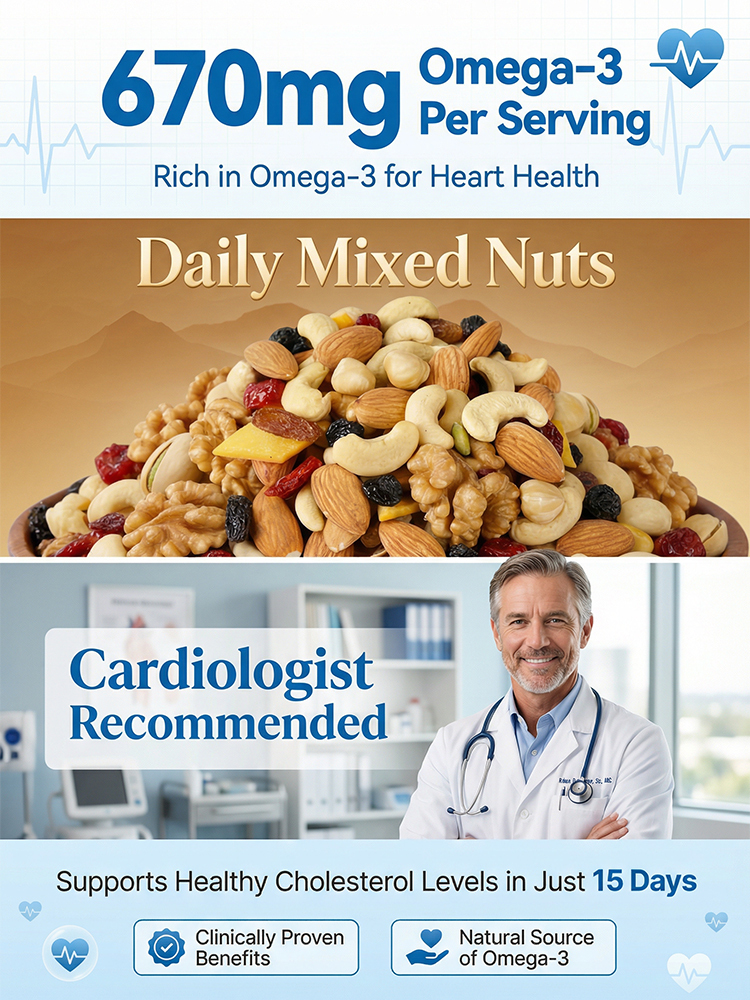 【Limited 15-Day Sale】California Organic Fresh NutsEach pack contains 670mg of heart-healthy Omega‑3 & 25g of plant protein ✨