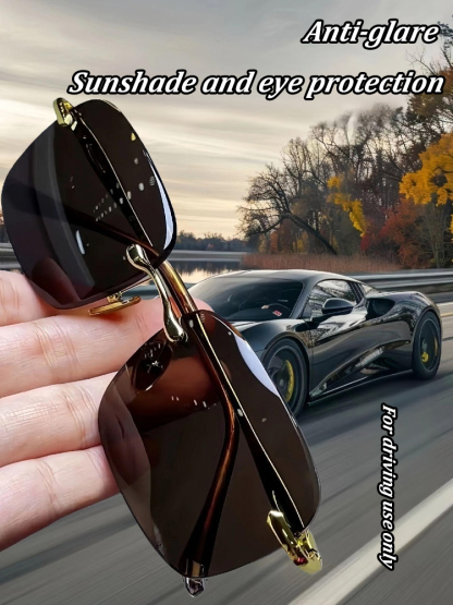 Crystal Stone Frameless Protective Sunglasses