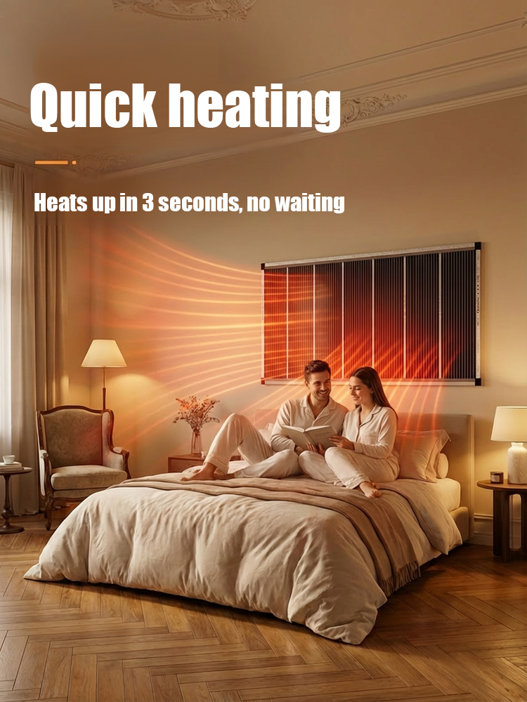 Graphene Wall Heater – Heats Up in 5 SECONDS! German Black Tech, Ultra-Efficient & Plug-and-Play