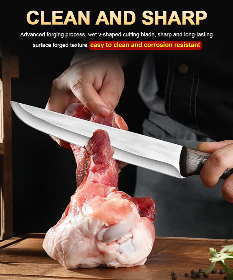 Sold 31,800 units in 3 days Hand forged meat knife cuts meat like tofu