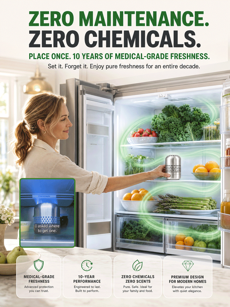 Eliminate Fridge Odors in 24 Hours [Effect lasts for 10 years] Refrigerator deodorizer
