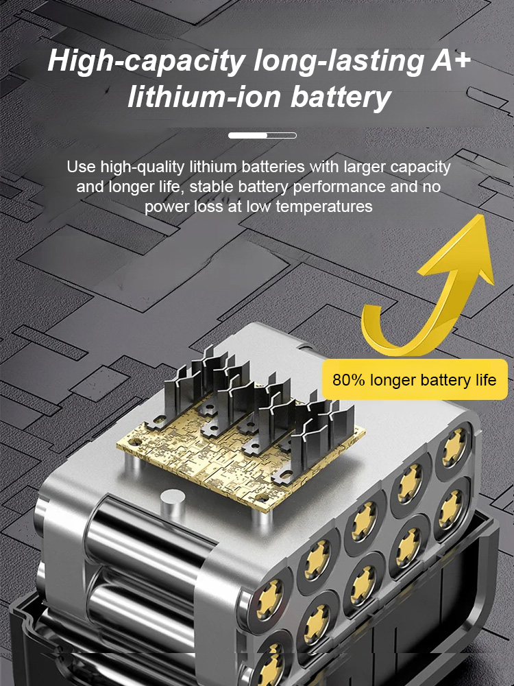 The dual-turbo lithium battery storm blower delivers powerful airflow and ample power.