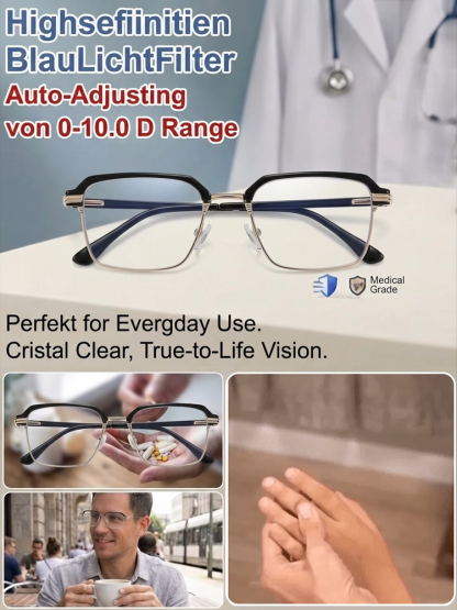 Auto Focus Photochromic Anti-Blue Light Reading Glasses