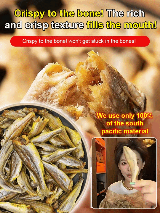 [200 pieces/box] Ready to eat, savory and crispy dried small yellow croaker - Not fried, low in calories
