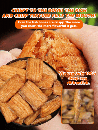 【70 pieces per pack, buy 1 pack, get 1 free】Crispy Fried Hairtail, ready to eat🔥 Oil-free baked, low in fat and calories