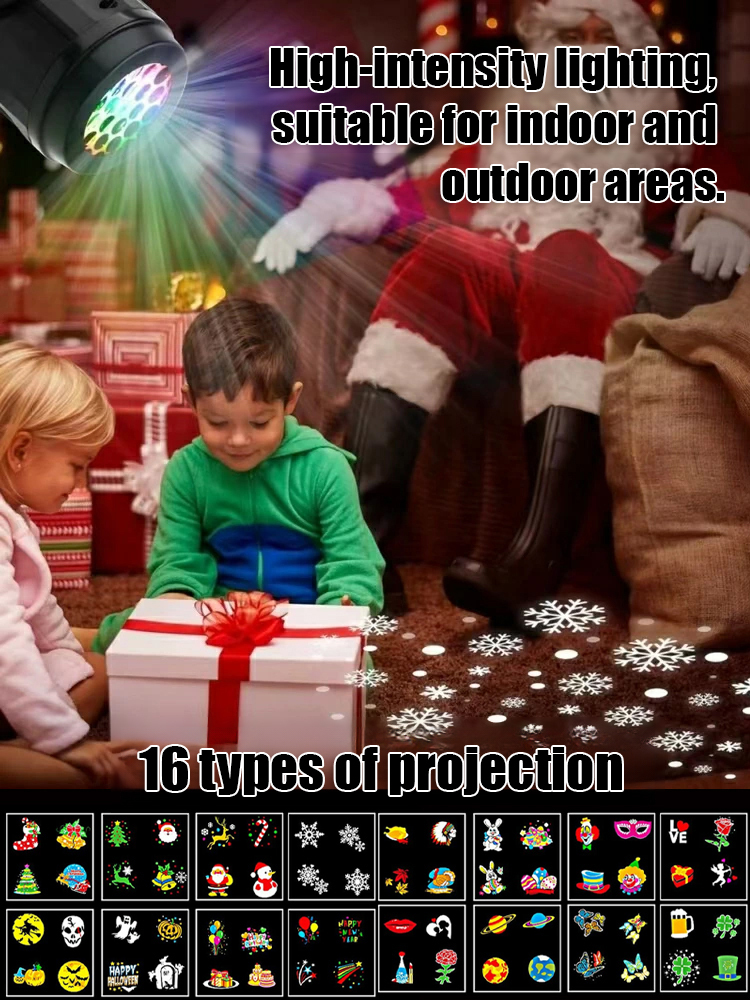 🎄 LED Energy-Saving Christmas Decorative Lights —🎅💡 Just turn them on, and your entire room instantly fills with festive patterns of Santa Claus